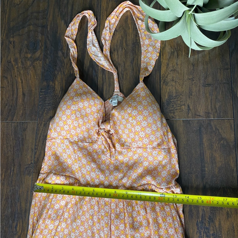 Elegant Pink & Orange Patterned Dress XL - Picture 8 of 10